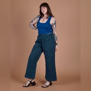 Big Bud Press - Action Pants in Lagoon Blue - Wide Leg